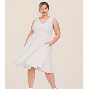 Special occasion knee length white dress